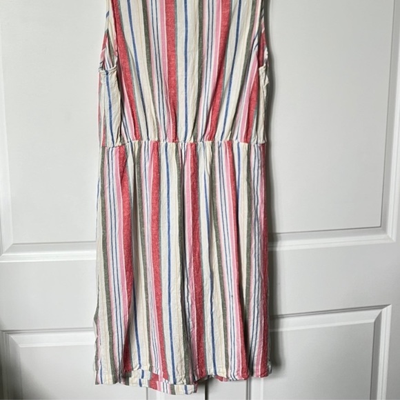 Old Navy Linen Blend Striped MIDI Dress - Picture 4 of 6